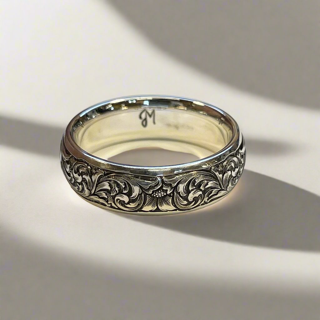 Gold Engraved Band